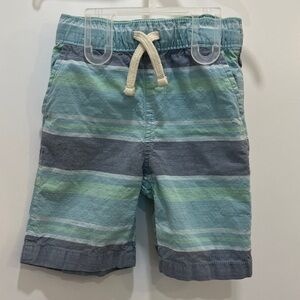 The Children's Place Blue, Green, Gray and White Striped Shorts, Size 4T